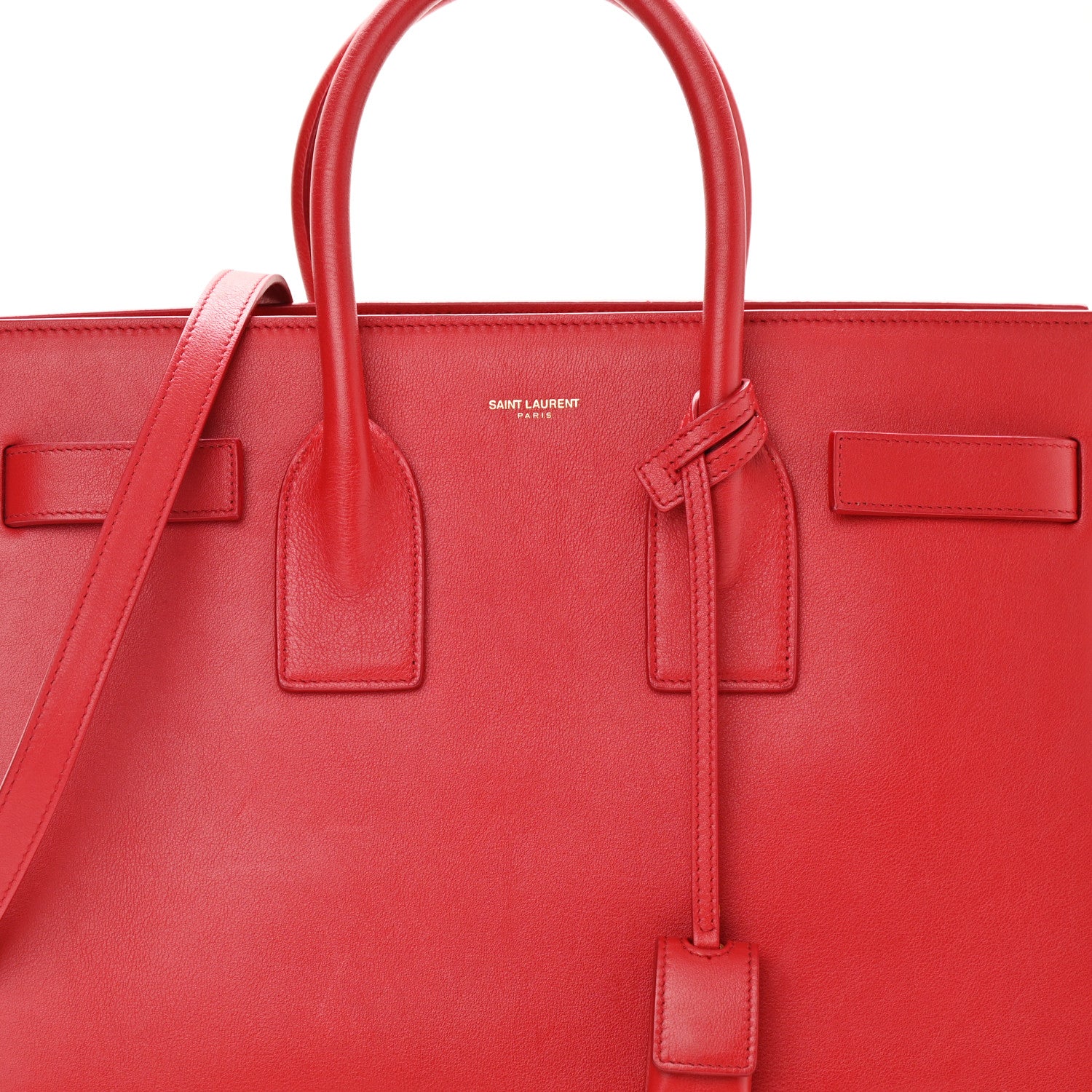 Saint Laurent Calfskin Small Sac De Jour Vermillion 9 of 11