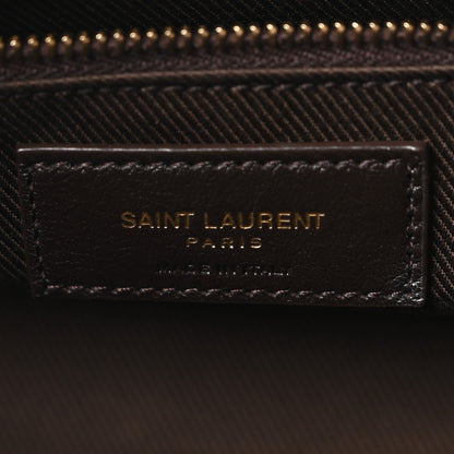 Saint Laurent Canvas Smooth Calfskin Le Monogramme Crossbody Bag Chestnut 6 of 10