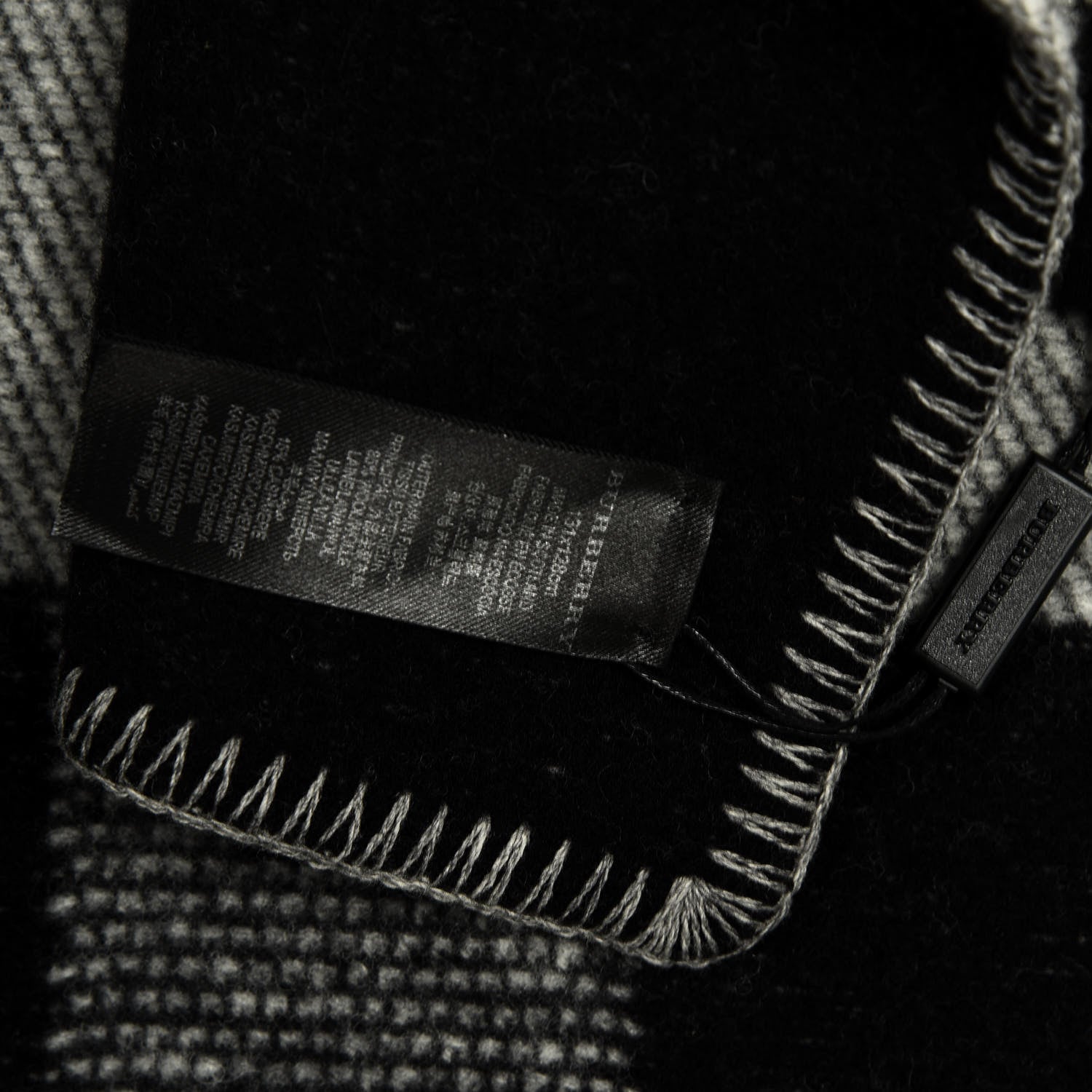 Burberry Cashmere Wool Mega Check Cape Scarf Scarf Grey 3 of 3