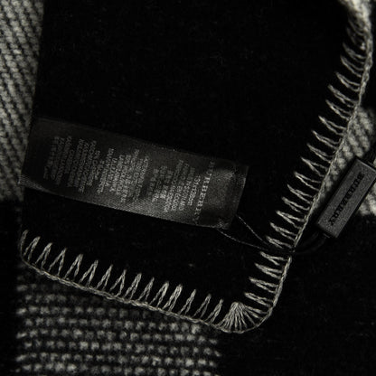 Burberry Cashmere Wool Mega Check Cape Scarf Scarf Grey 3 of 3