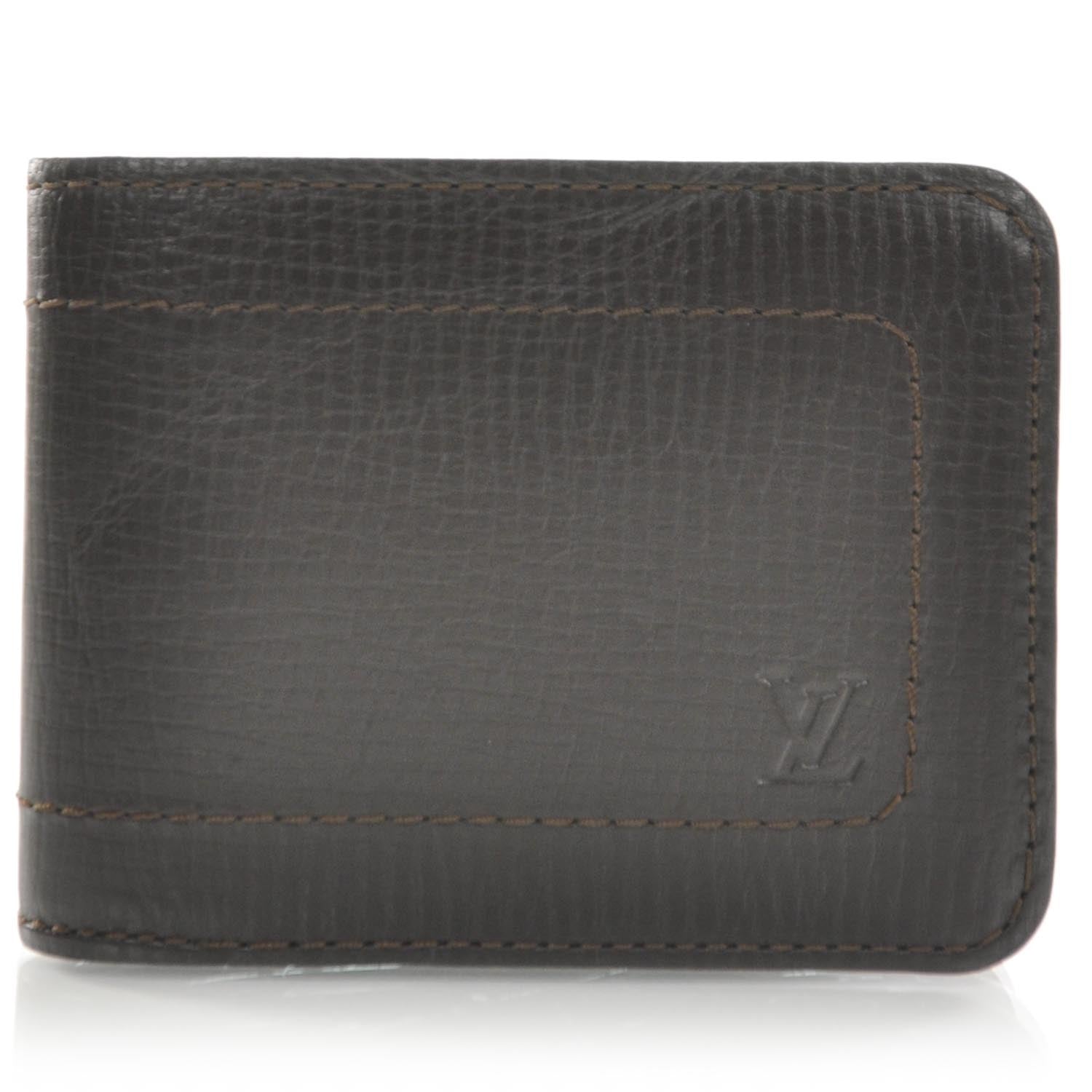 Louis Vuitton Utah Leather 6 Cards and Bill Holder Wallet Coffee 1 of 7