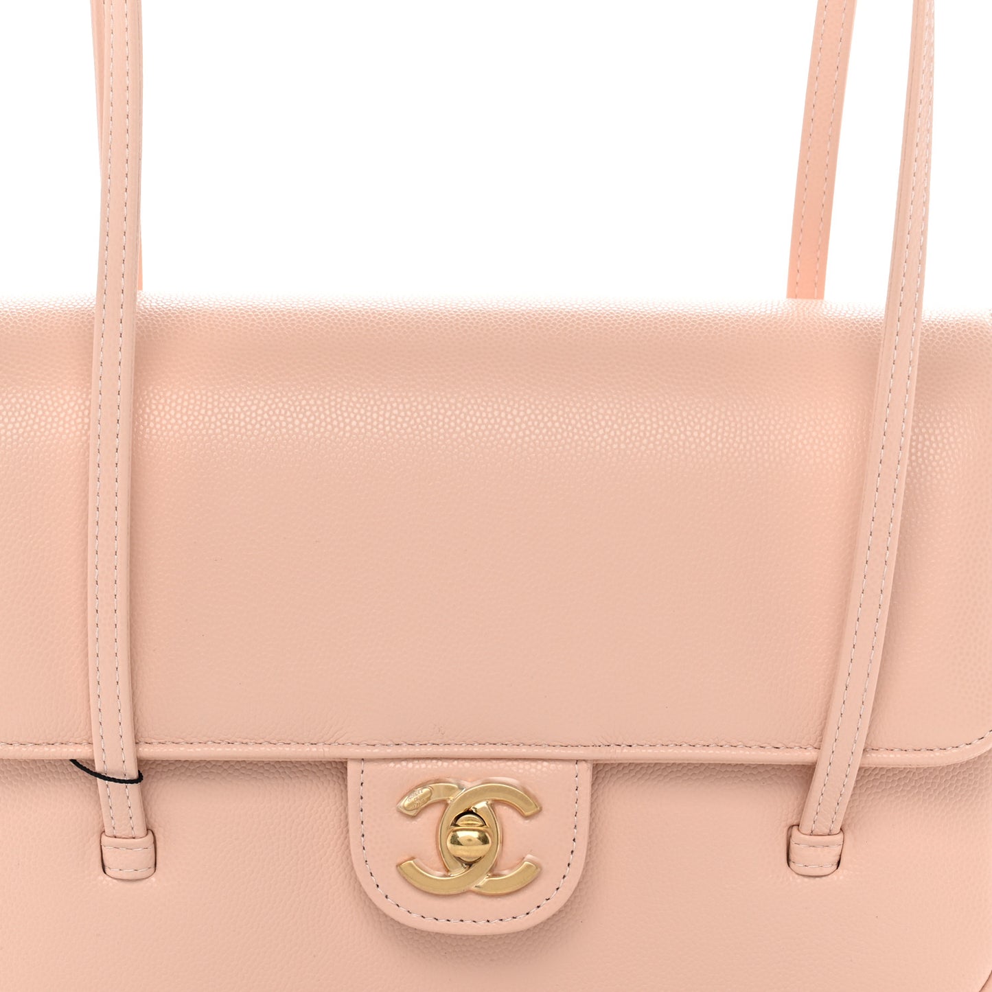 Shiny Caviar Preppy Coco Small Flap Light Pink