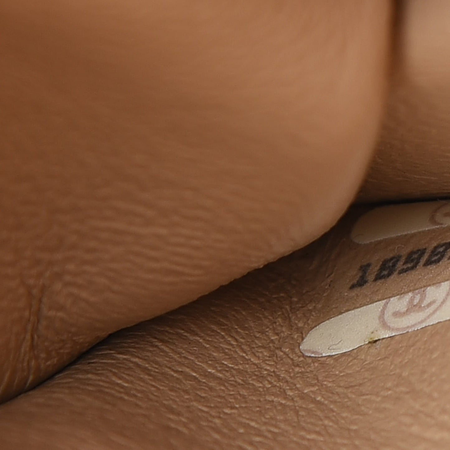 Lambskin Chevron Flap Beige