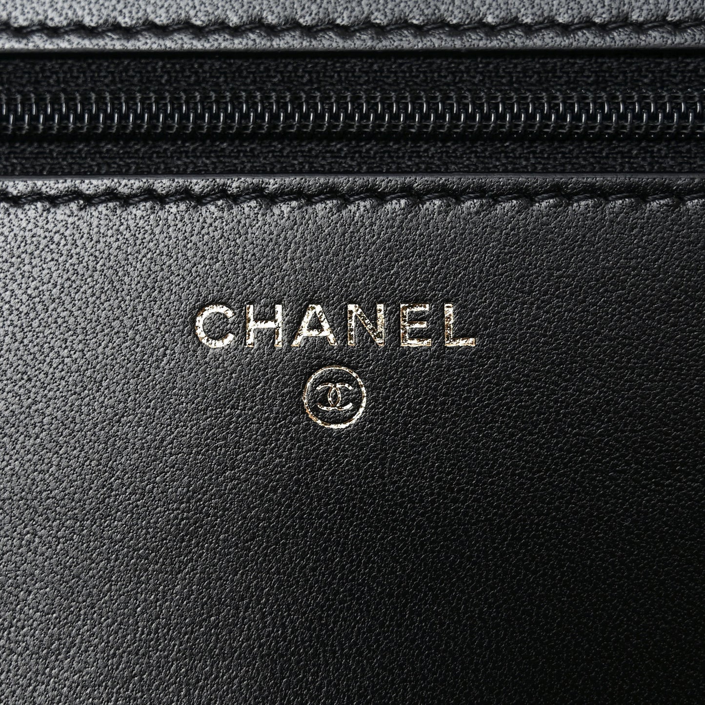 Lambskin Quilted All About Chanel Charm Wallet On Chain WOC Black
