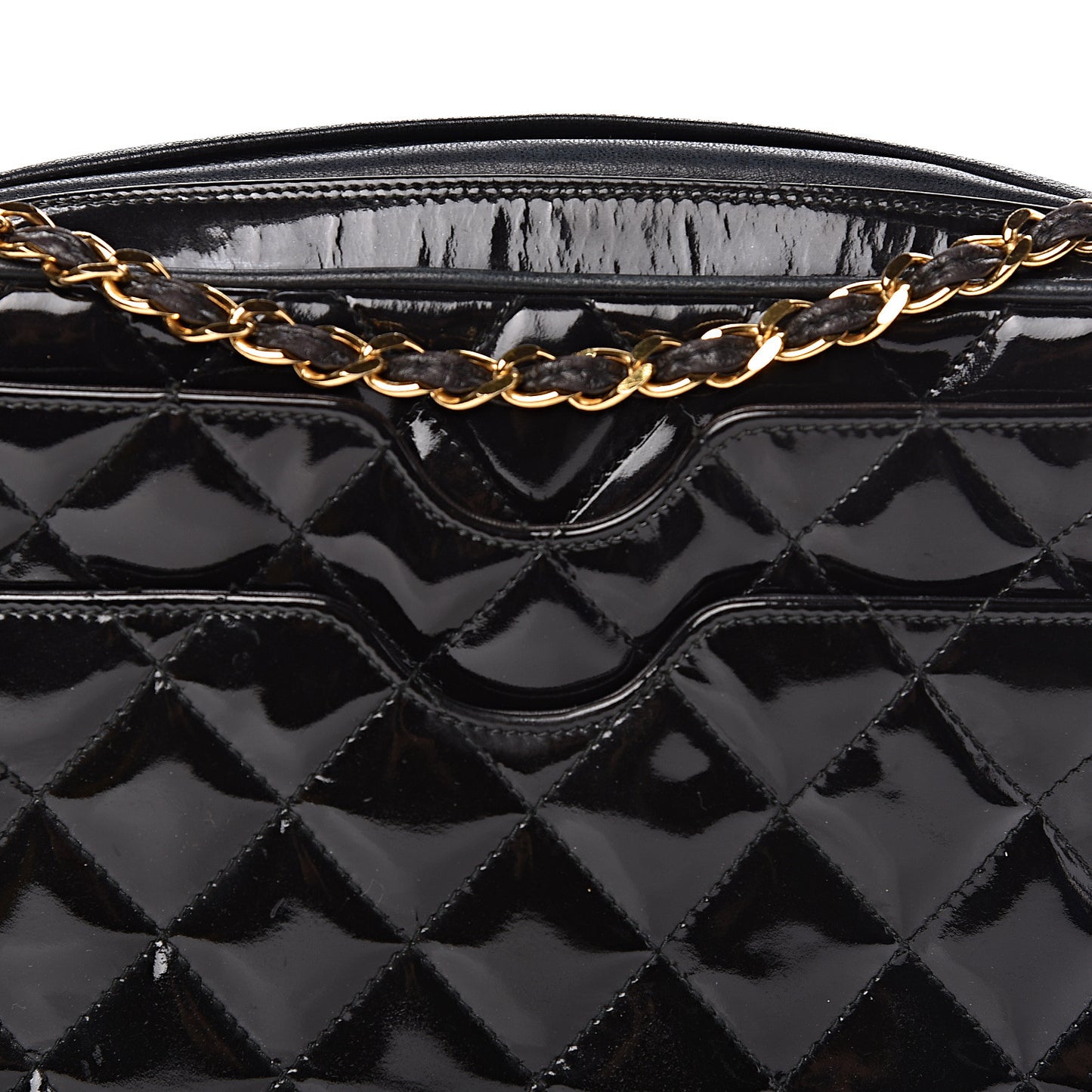 Patent Quilted Camera Case Black