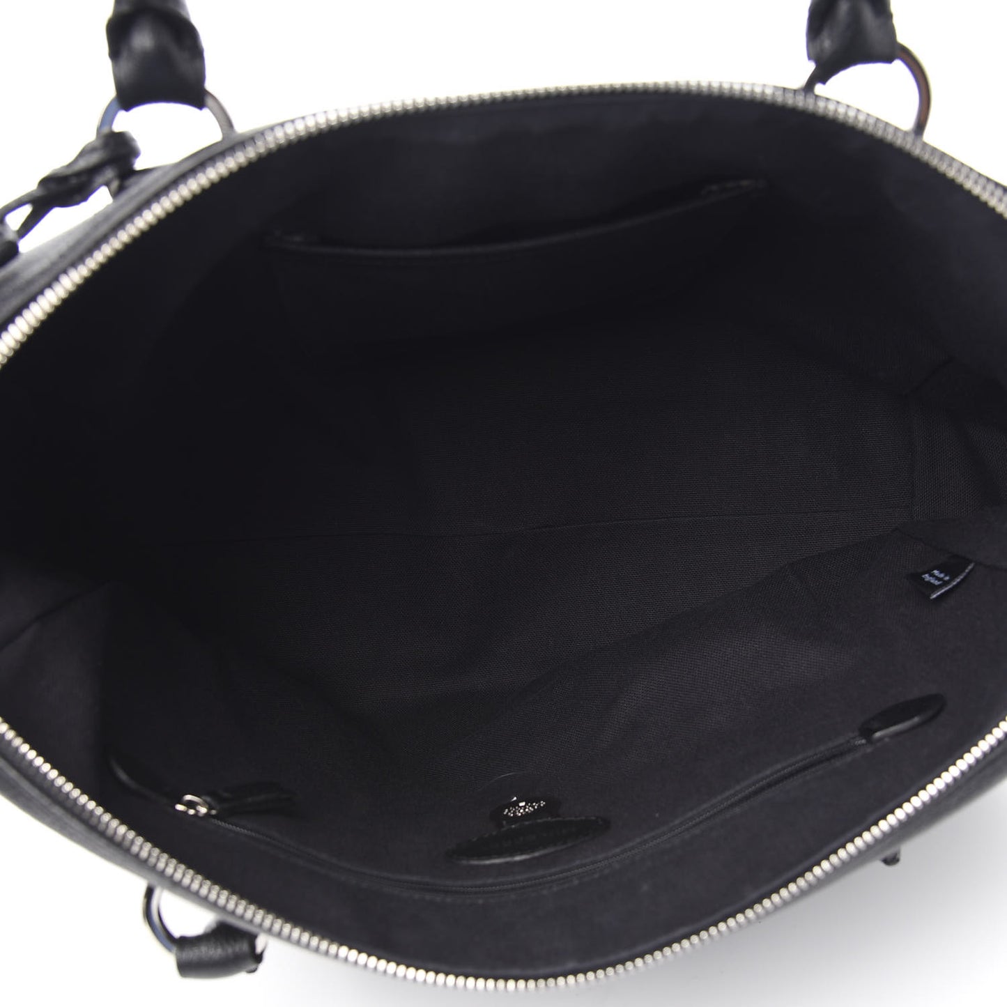 Glossy Goatskin Medium Del Rey Satchel Black