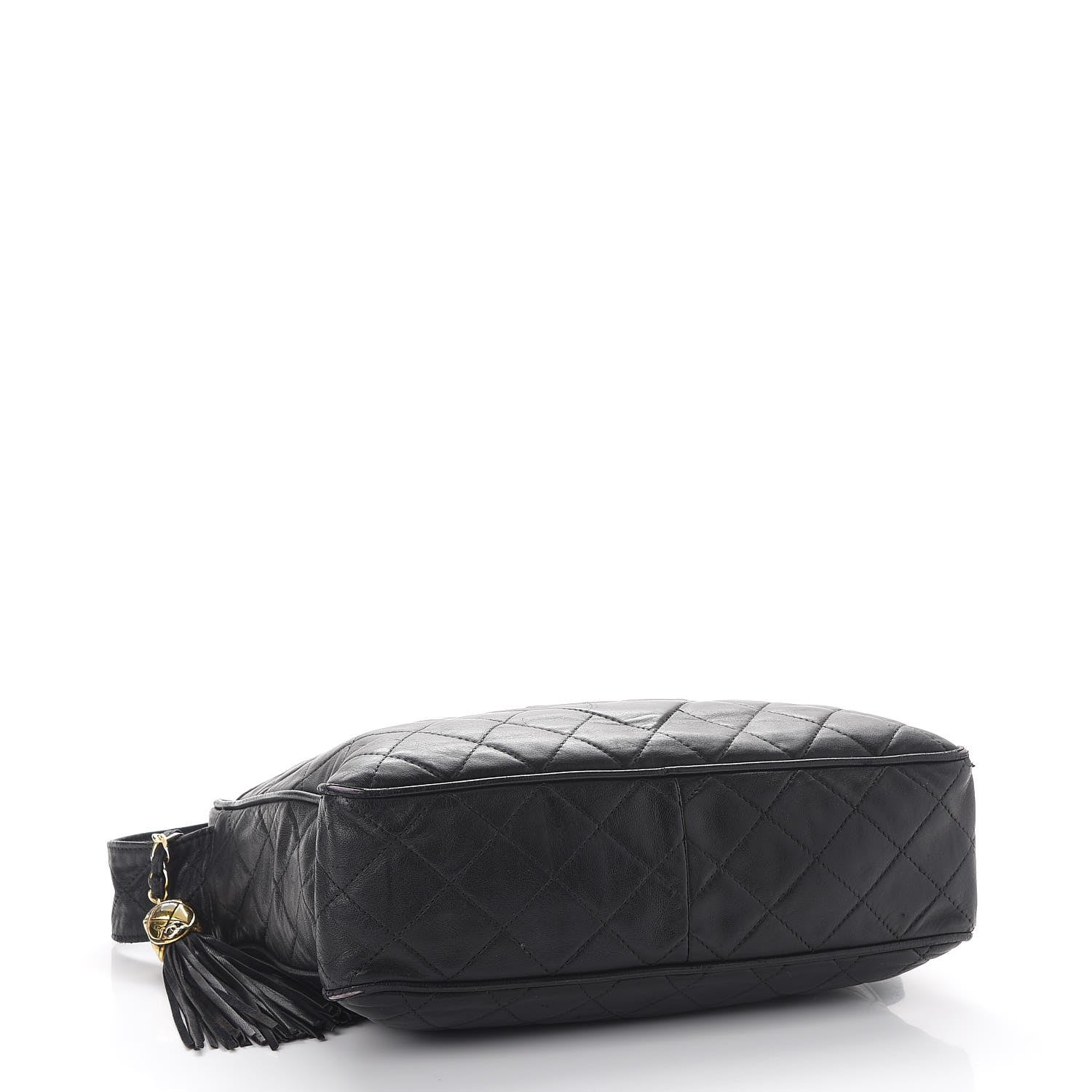 Chanel Lambskin Quilted Tassel Camera Case Black 4 of 12