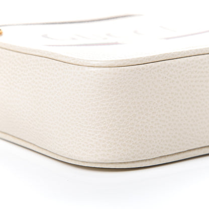 Gucci Grained Calfskin Logo Messenger Bag White 8 of 9