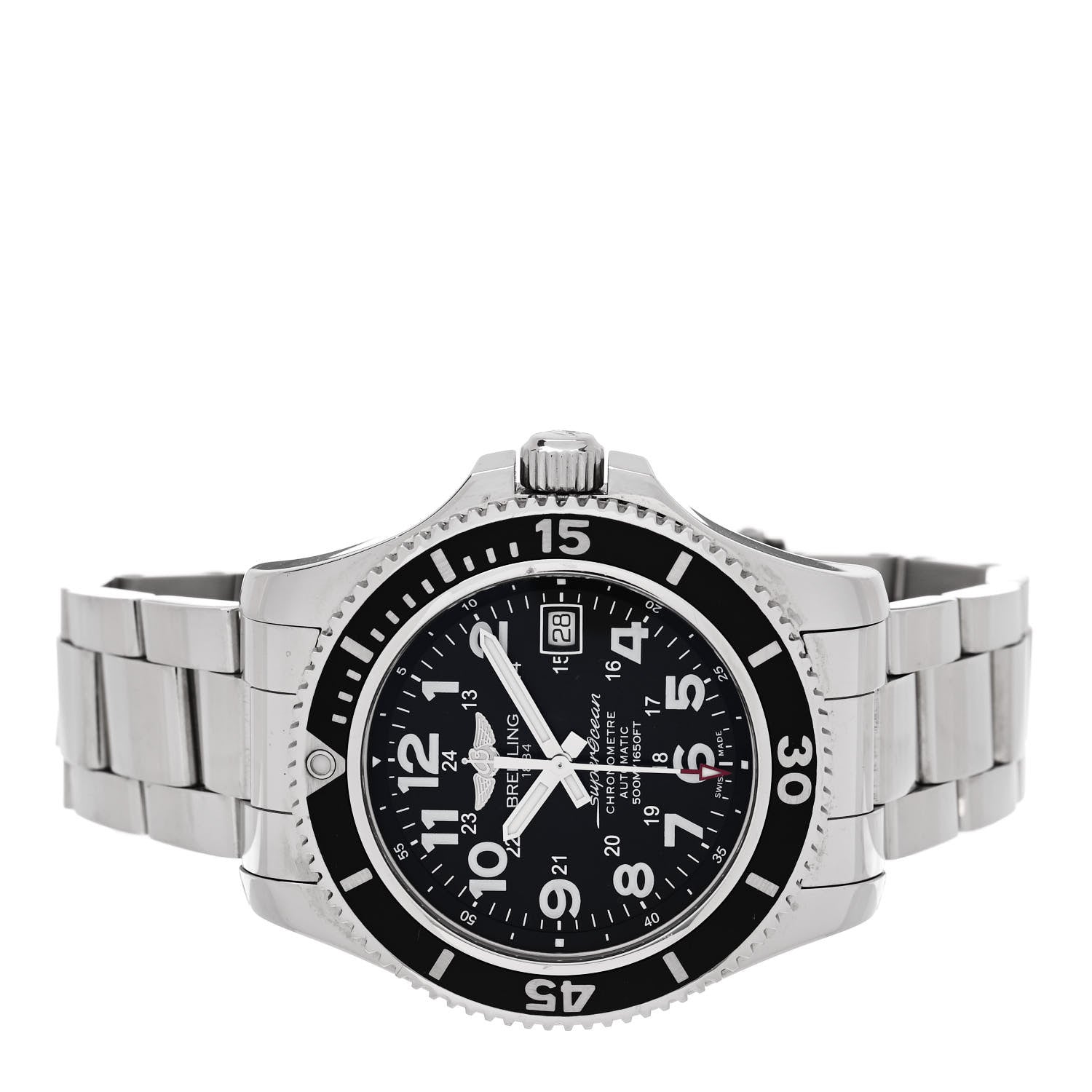 Breitling Stainless Steel 42mm Super Ocean Chronometer Automatic Watch Black A17365 2 of 5