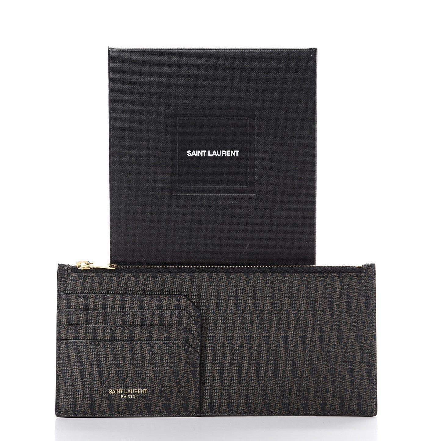 Classic Toile Monogram 4 Fragments Zip Pouch Black