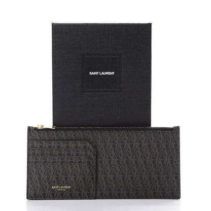 Saint Laurent Classic Toile Monogram 4 Fragments Zip Pouch Black 8 of 8