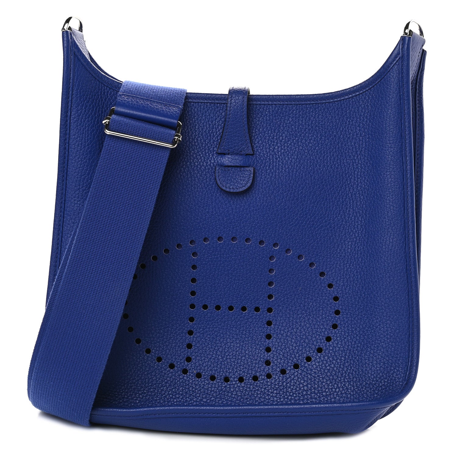 Hermes Taurillon Clemence Evelyne III PM Bleu Electrique 1 of 10