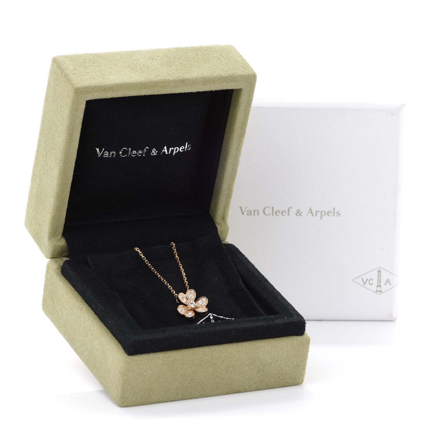 Van Cleef & Arpels 18K Yellow Gold Diamond Mini Frivole Pendant Pave Necklace 7 of 7