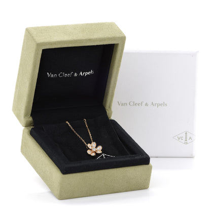 Van Cleef & Arpels 18K Yellow Gold Diamond Mini Frivole Pendant Pave Necklace 7 of 7