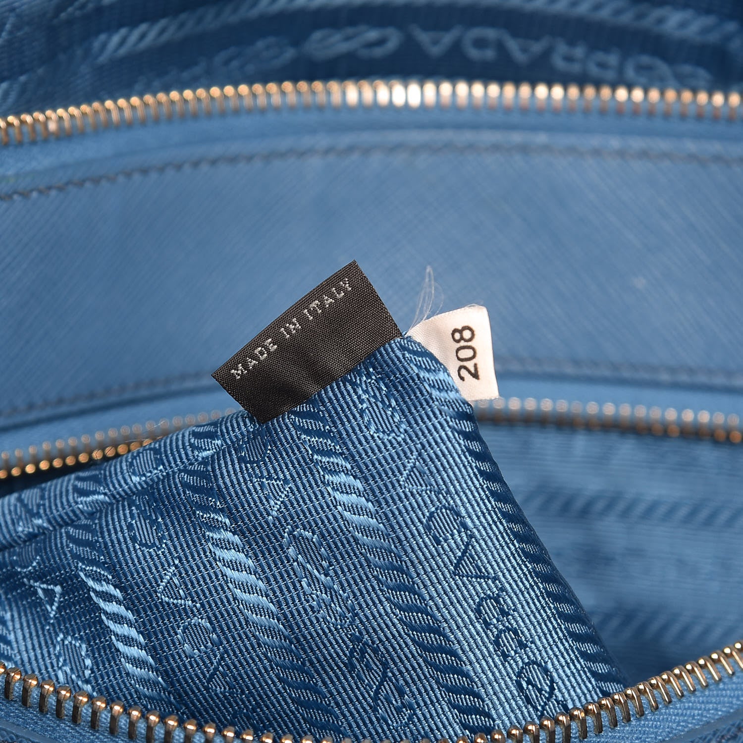 Prada Saffiano Large Galleria Double Zip Tote Cobalto 10 of 33
