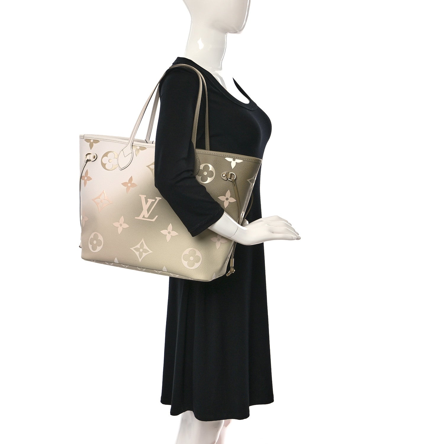Louis Vuitton Monogram Giant Spring In The City Neverfull MM Sunset Kaki 2 of 11