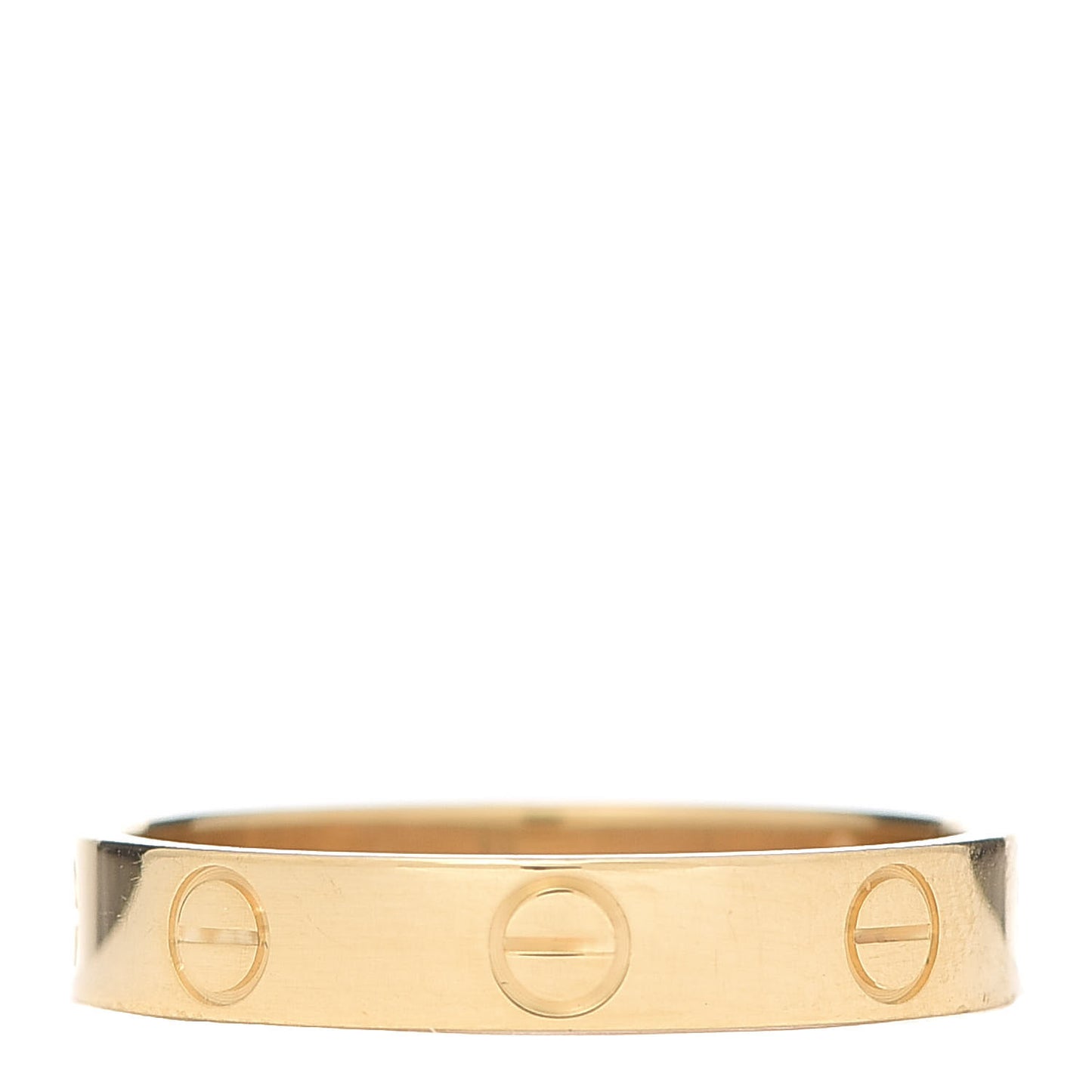 18K Yellow Gold 3.5mm LOVE Wedding Band Ring 55 7.25