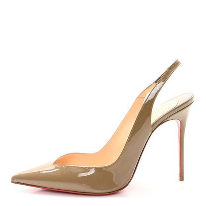 Christian Louboutin Patent Fleuve 100 Pumps 38.5 Grege 1 of 10
