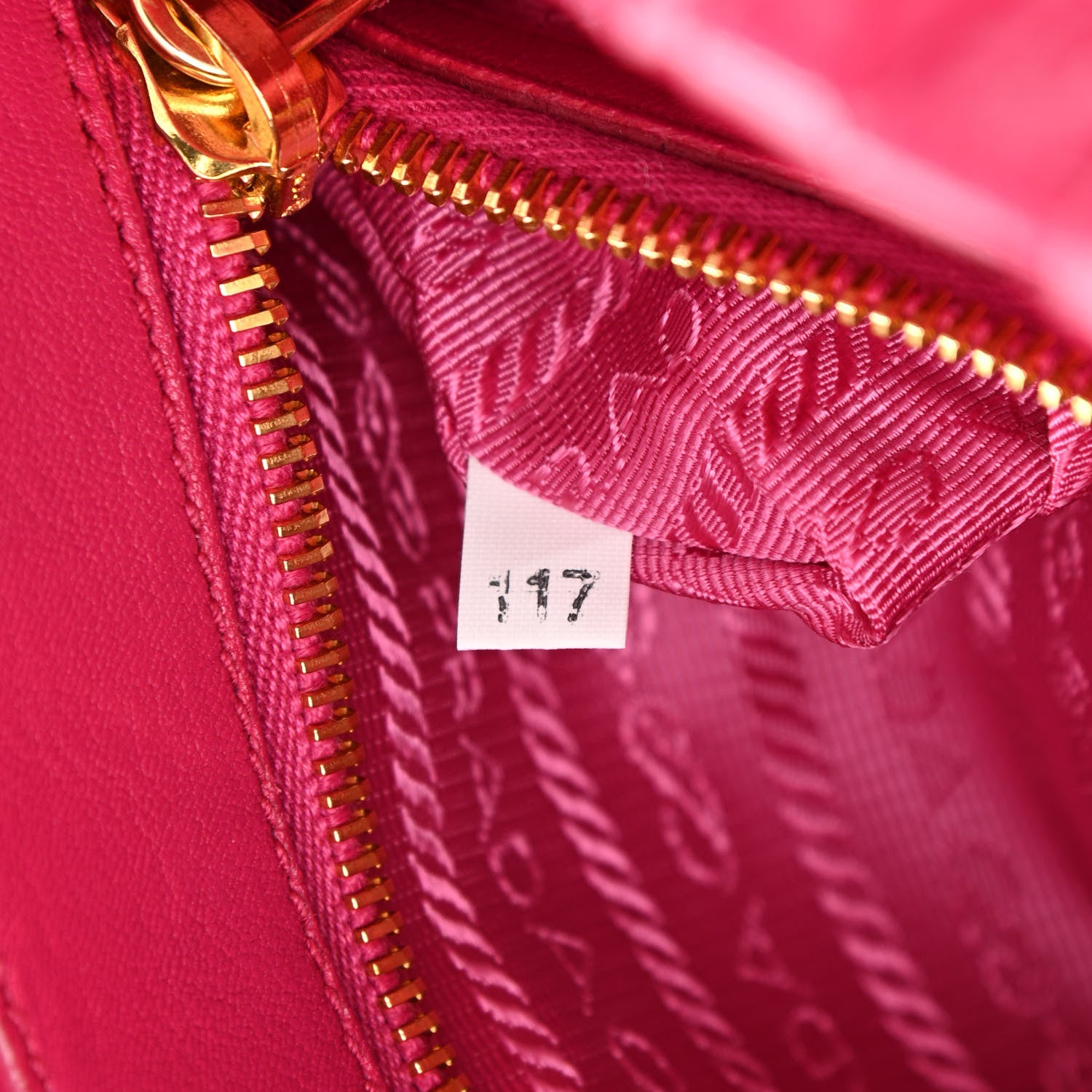 Prada Vernice Gaufre Shoulder Bag Fuxia 8 of 11