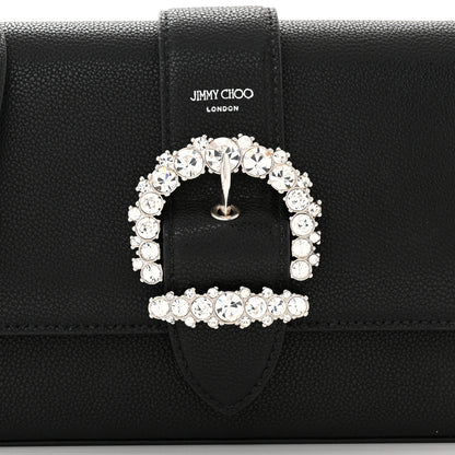 Jimmy Choo Calfskin Crystal Cheri Wallet on Chain Bag Black 7 of 10