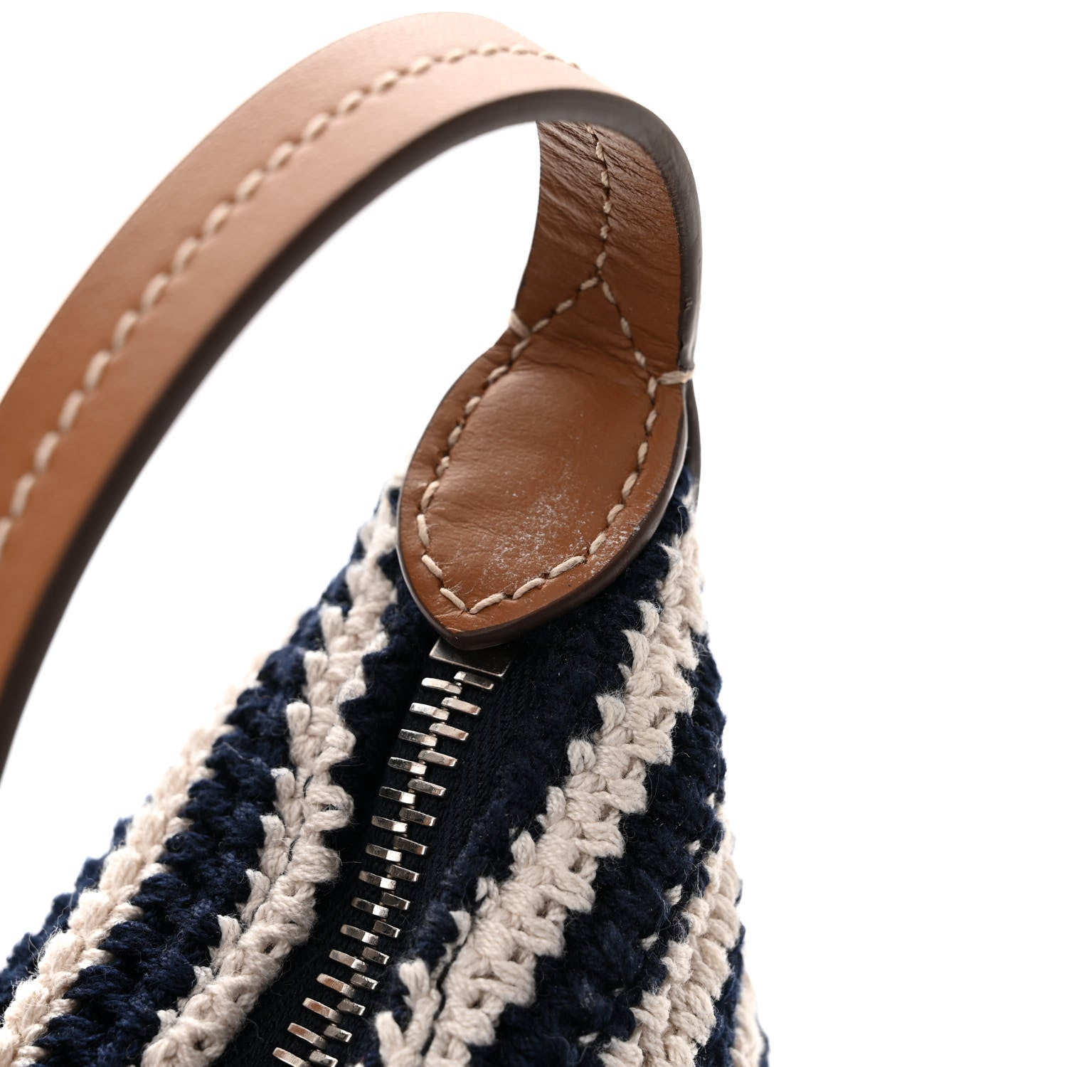 Miu Miu Fabric Crochet Mini Spirit Cire Bag Blue Red White 1525653