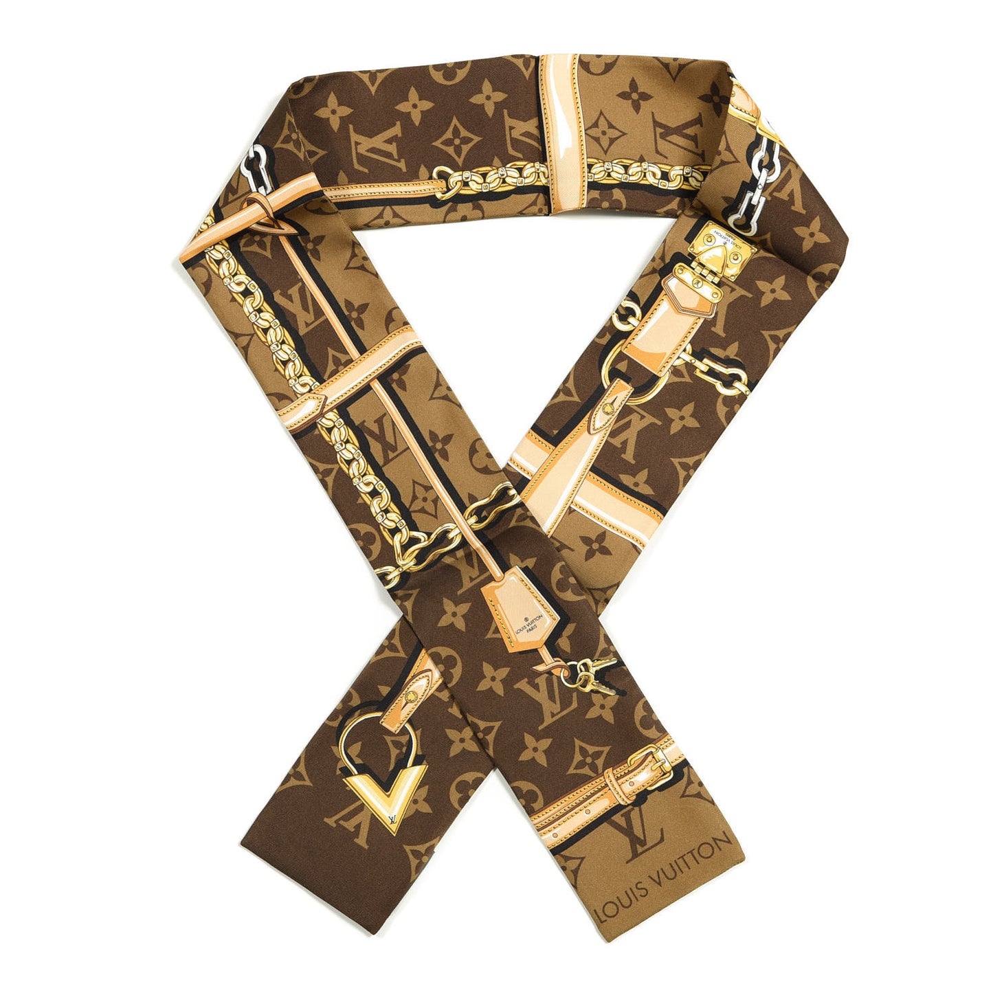 Silk Monogram Confidential Bandeau Brown