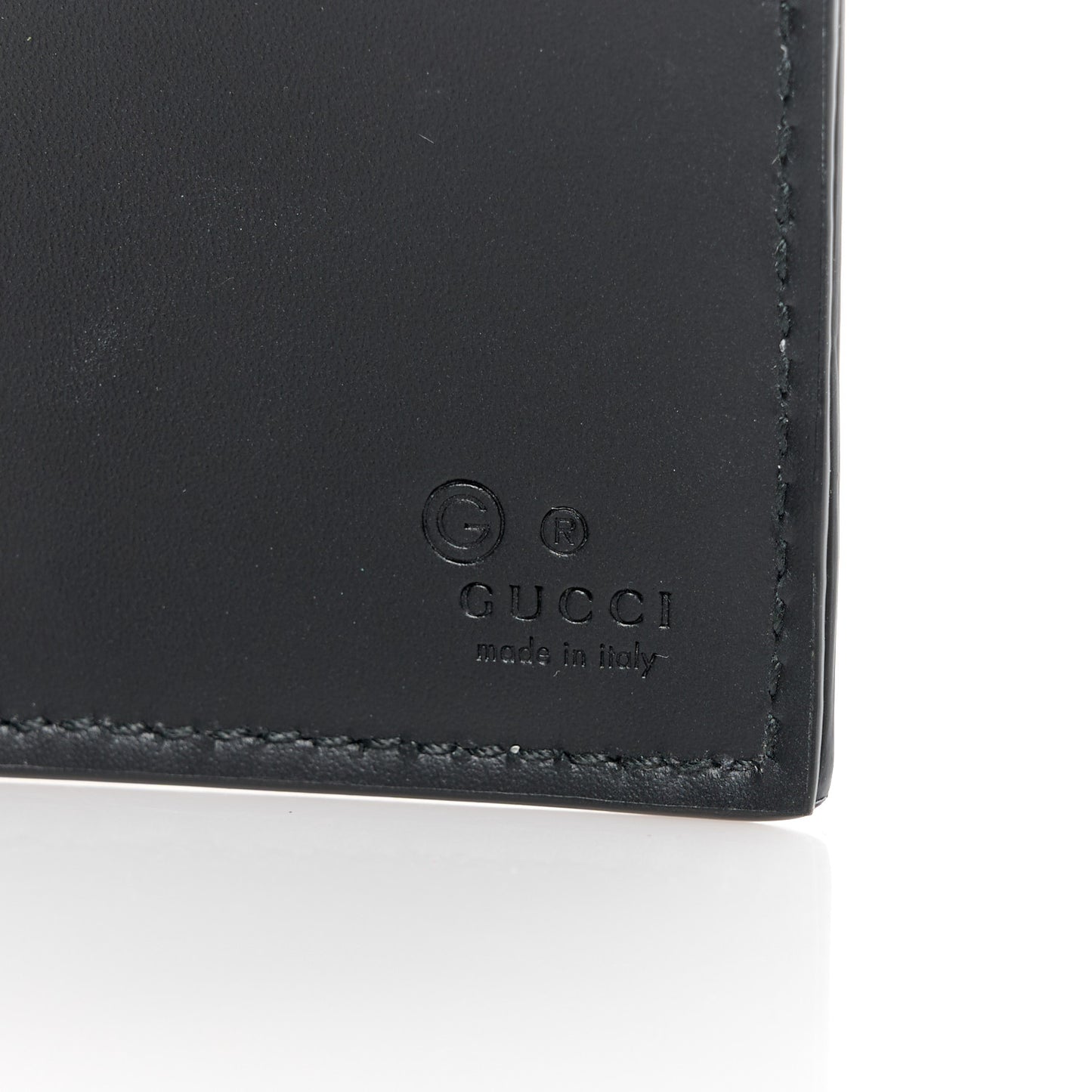 GG Supreme Monogram Selleria Calfskin Flap Wallet Beige Ebony Black