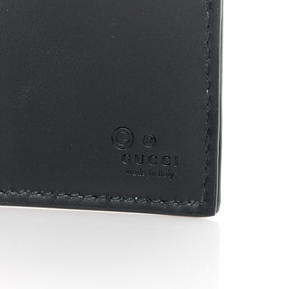 Gucci GG Supreme Monogram Selleria Calfskin Flap Wallet Beige Ebony Black 7 of 12