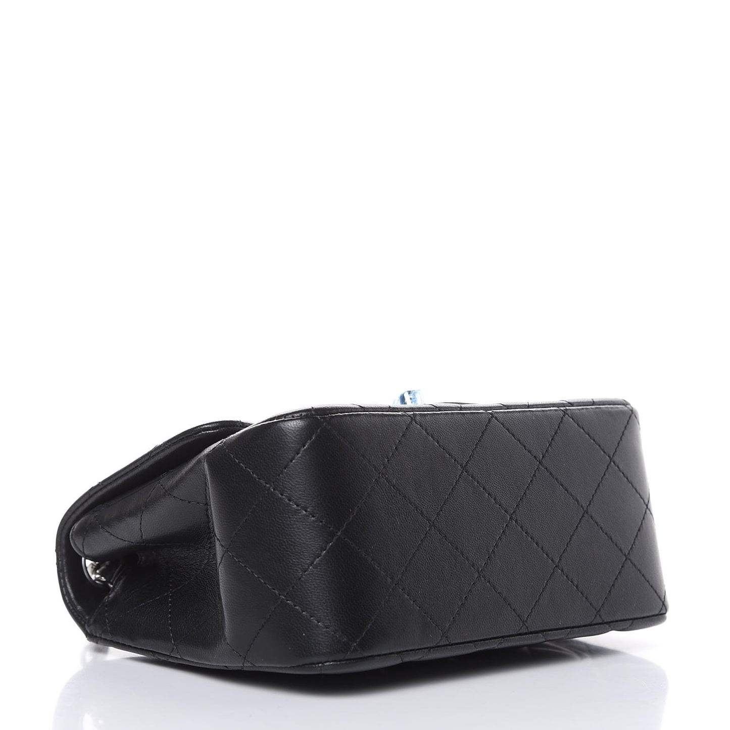 Lambskin Quilted Mini Square Flap Black