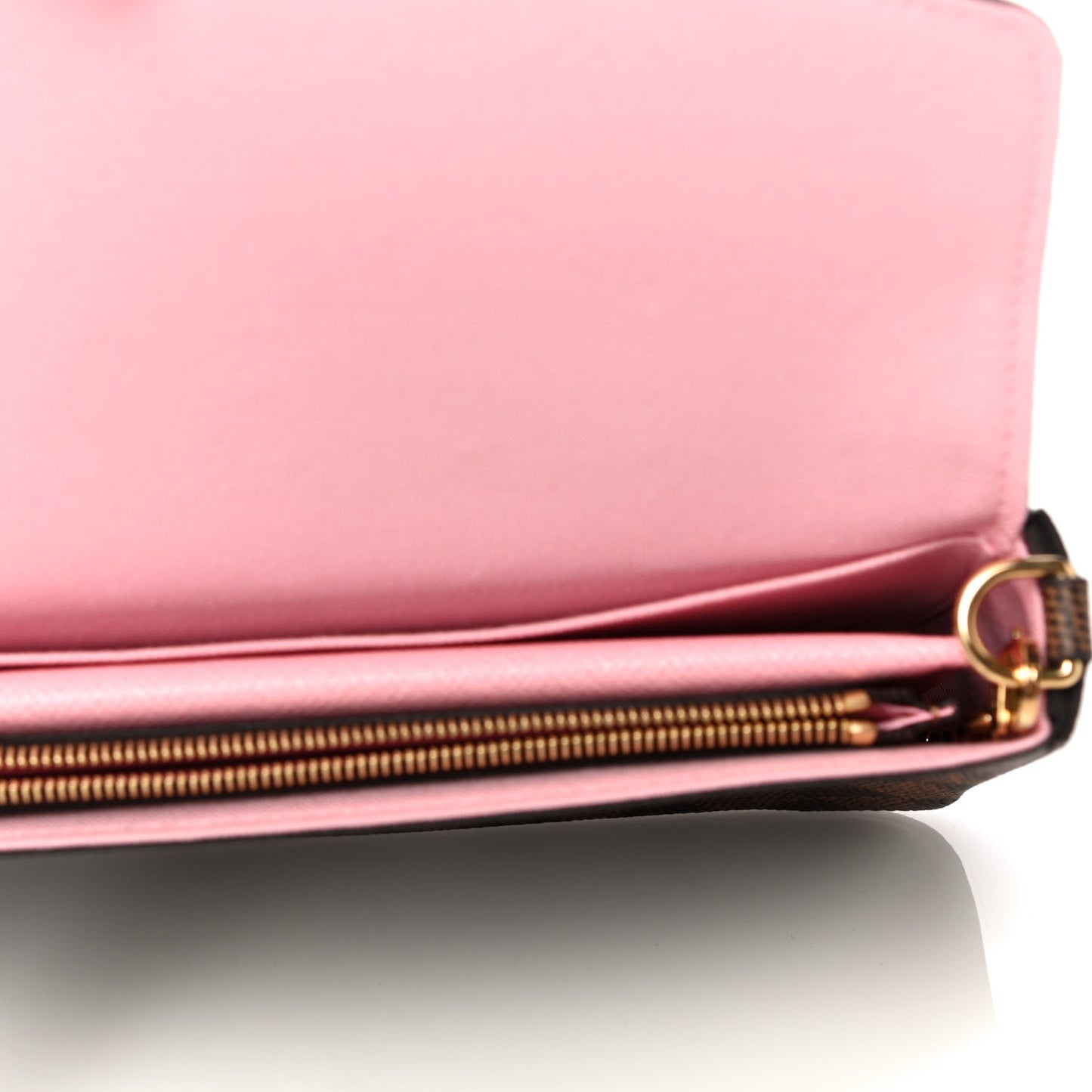 Damier Ebene Studded Pochette Felicie Chain Wallet