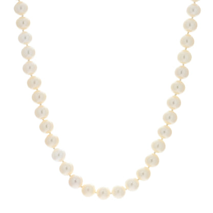 David Yurman Sterling Silver Diamond Pearl 8.5mm Buckle Necklace 1 of 5