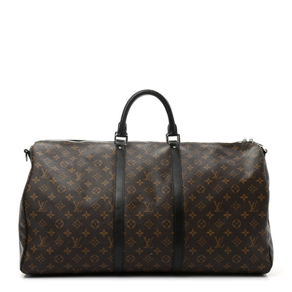 Louis Vuitton Monogram Macassar Keepall Bandouliere 55 1 of 13