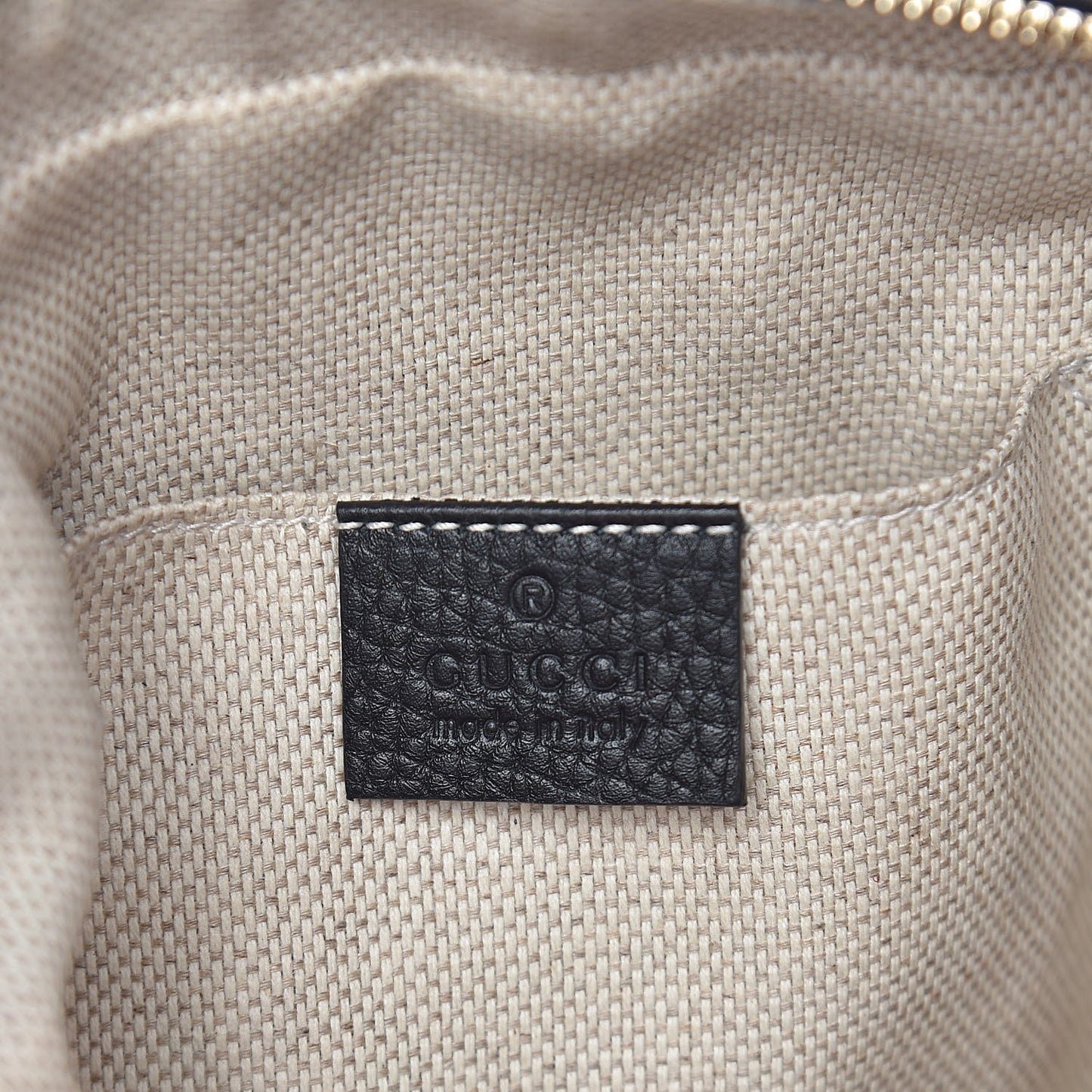 Pebbled Calfskin Small Soho Disco Bag Black