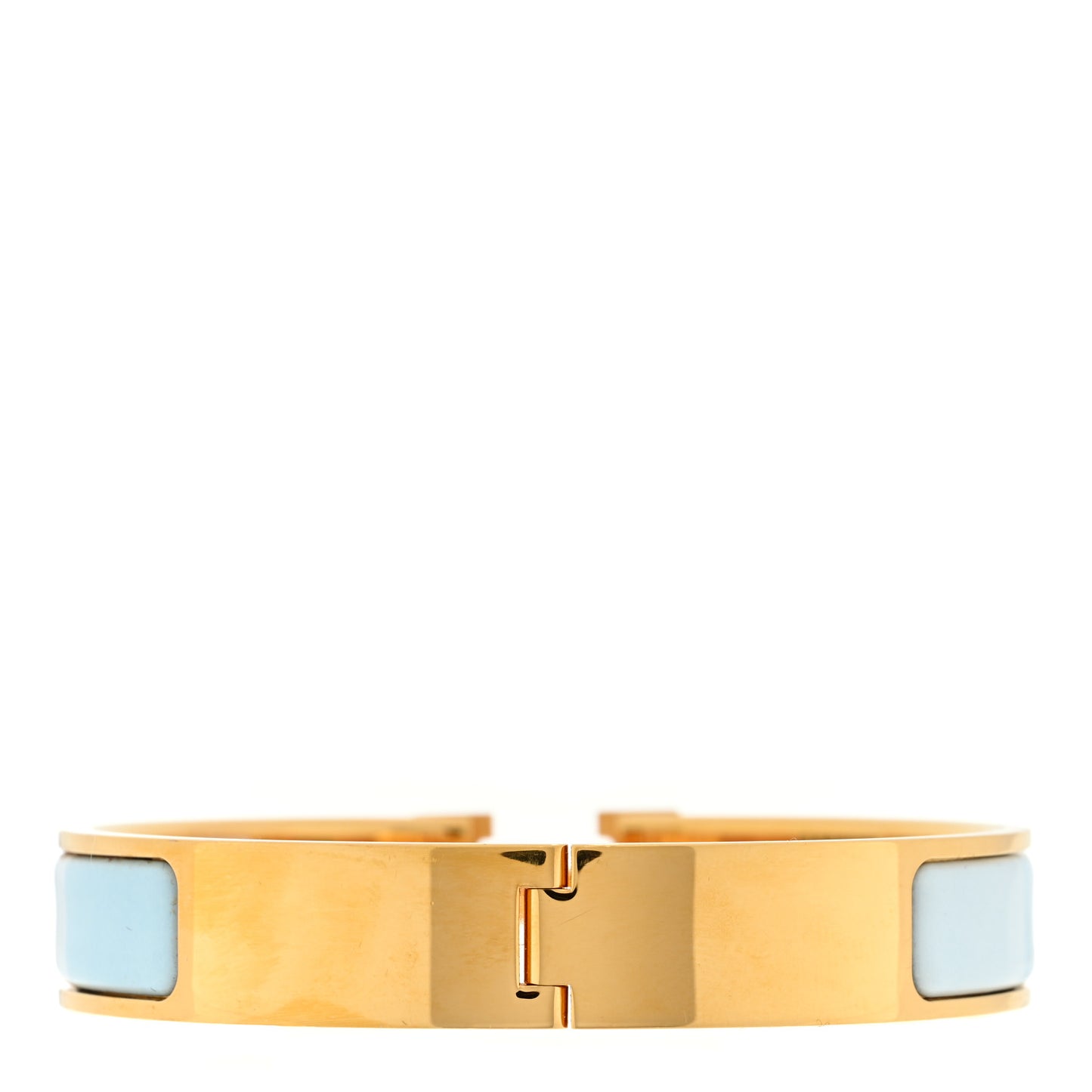 Enamel Narrow Clic Clac H Bracelet GM Rainbow Bleu