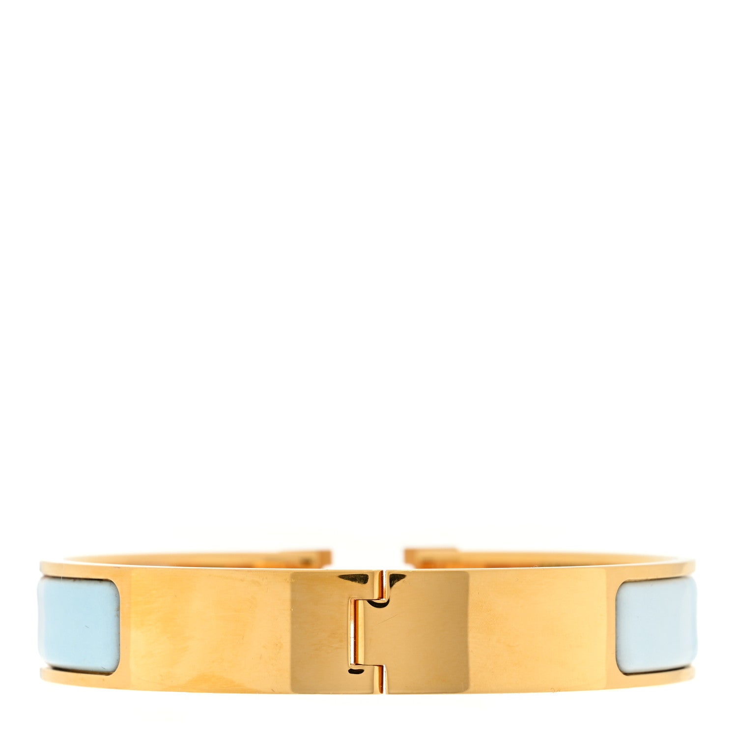 Hermes Enamel Narrow Clic Clac H Bracelet GM Rainbow Bleu 2 of 3