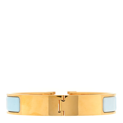 Hermes Enamel Narrow Clic Clac H Bracelet GM Rainbow Bleu 2 of 3