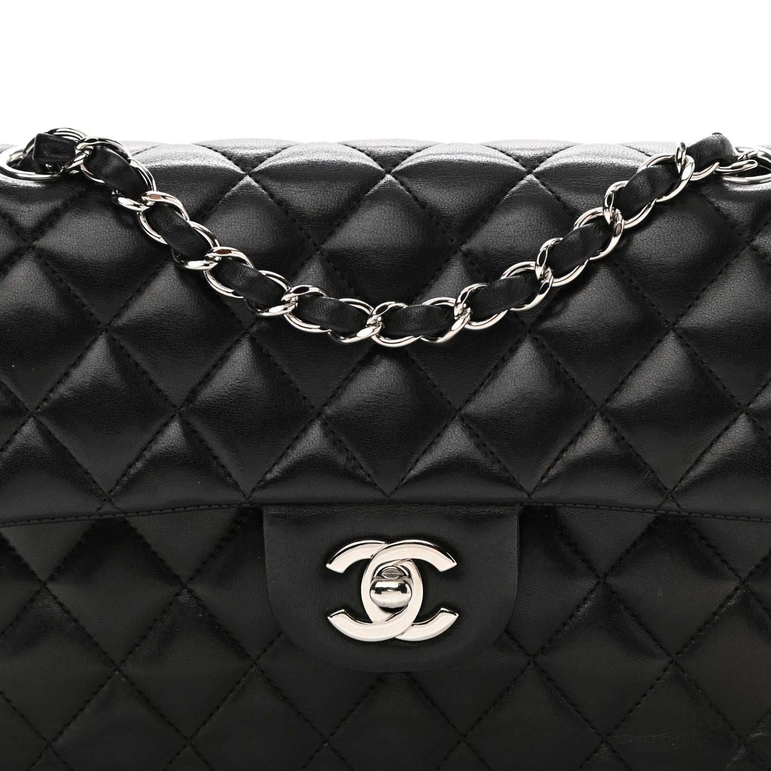 Chanel Lambskin Quilted Small Double Flap Black 8 of 18