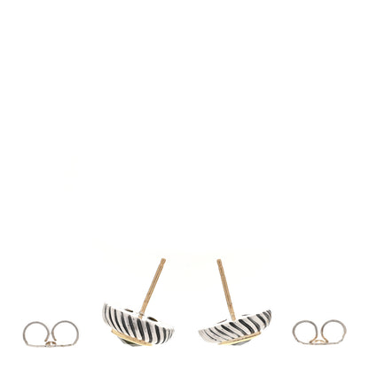 David Yurman Sterling Silver 14K Yellow Gold Peridot 7mm Albion Cable Earrings 3 of 4