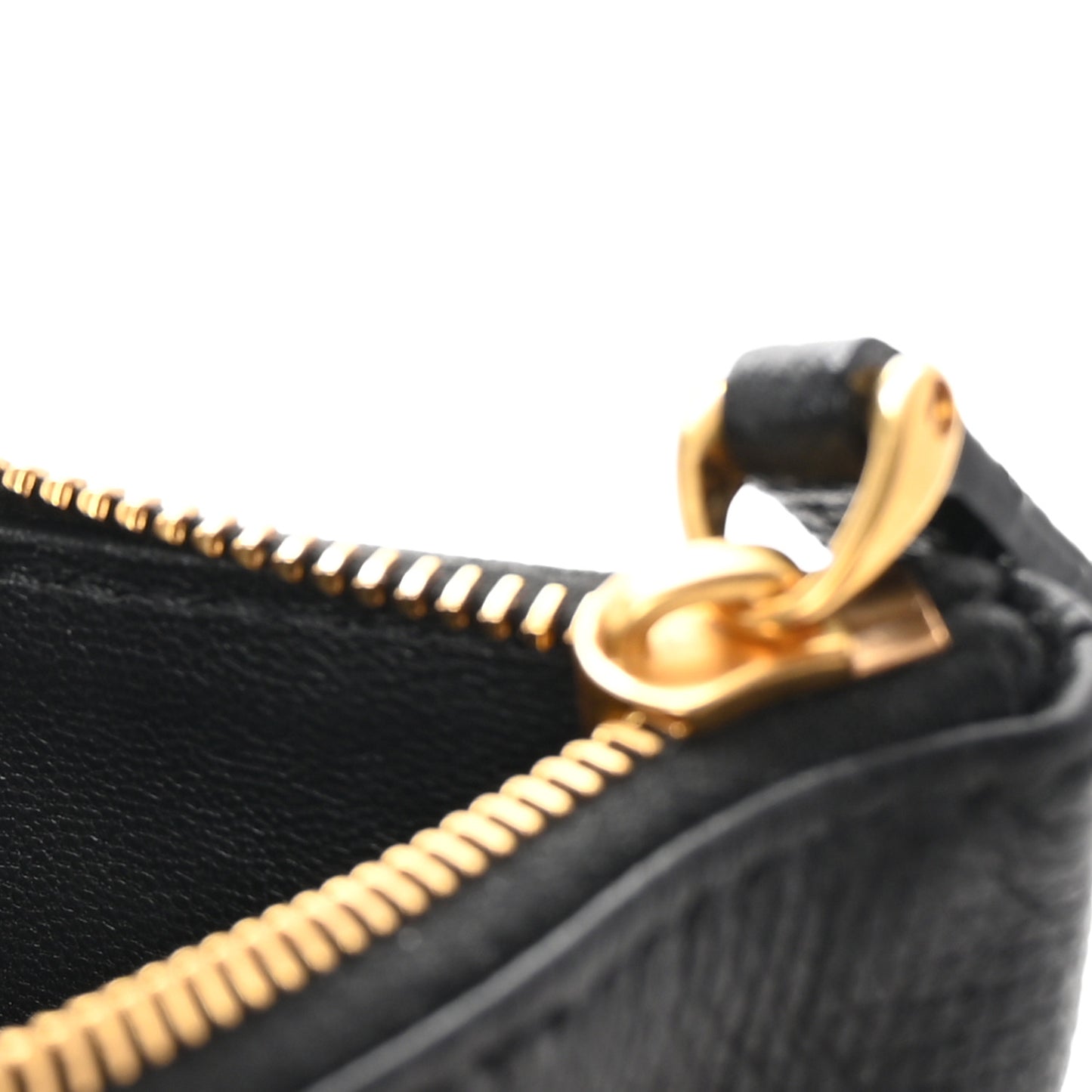 Grainy Calfskin Vlogo Key Ring Black