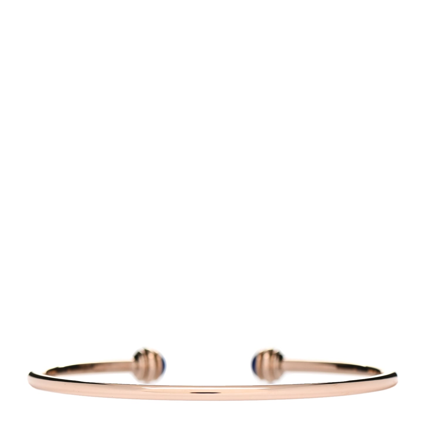 18K Rose Gold Lapis Lazuli Possession Open Bangle Bracelet