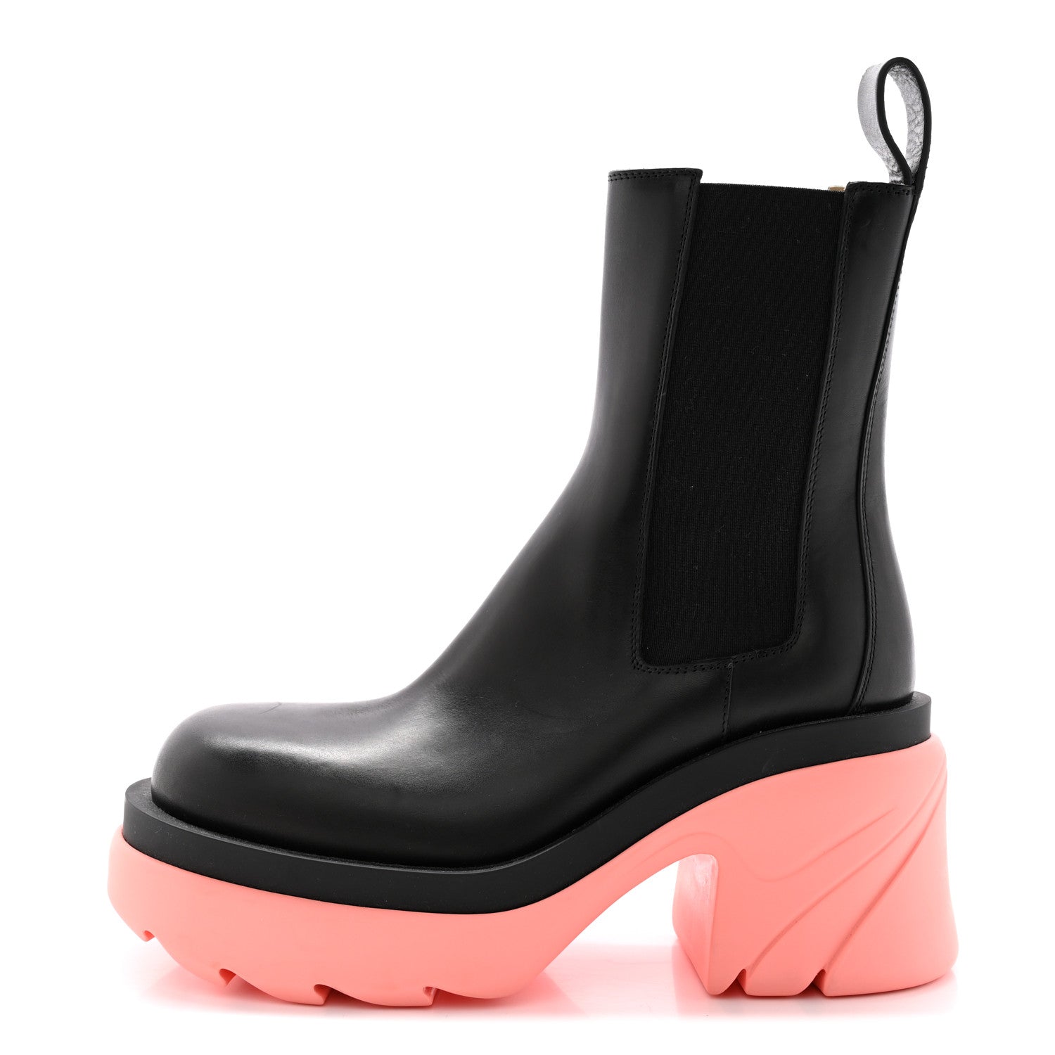 Bottega Veneta Calfskin The Flash Chelsea Boots 38 Black Flamingo 1 of 15