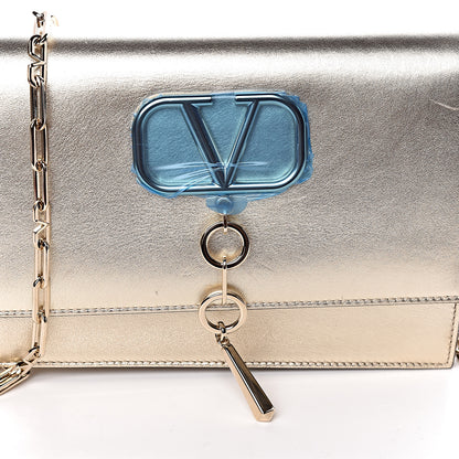 Valentino Garavani Metallic Nappa Small VCase Bag Platinum 9 of 9