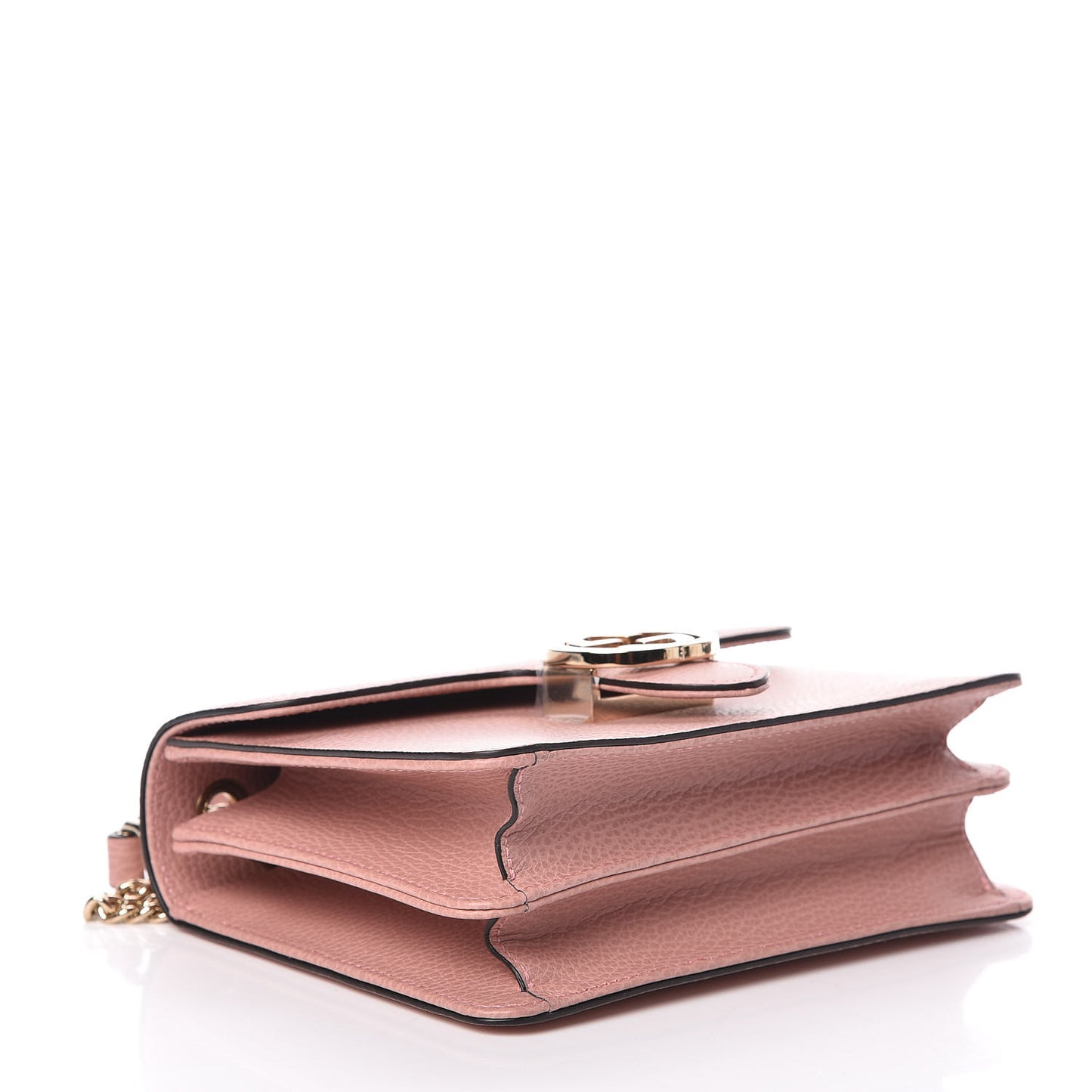 Dollar Calfskin Small Interlocking G Shoulder Bag Soft Pink