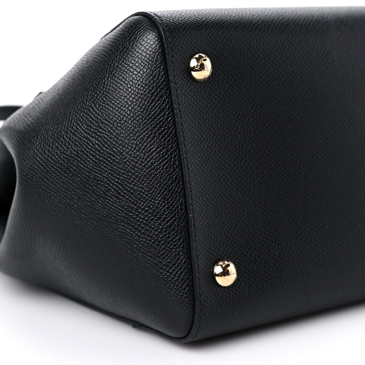 Hammered Calfskin Carrie O Shoulder Bag Black