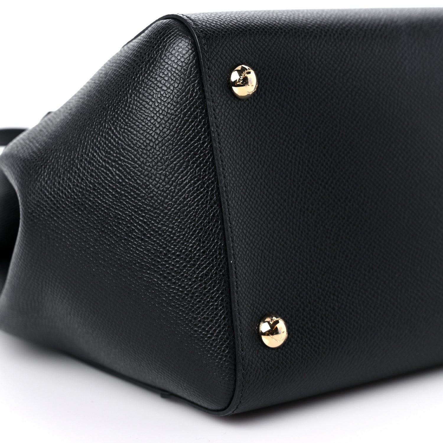 Salvatore Ferragamo Hammered Calfskin Carrie O Shoulder Bag Black 6 of 7
