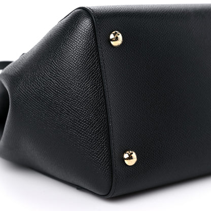 Salvatore Ferragamo Hammered Calfskin Carrie O Shoulder Bag Black 6 of 7