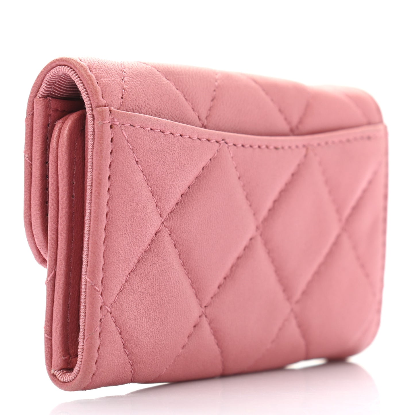 Lambskin Quilted 6 Key Holder Pink