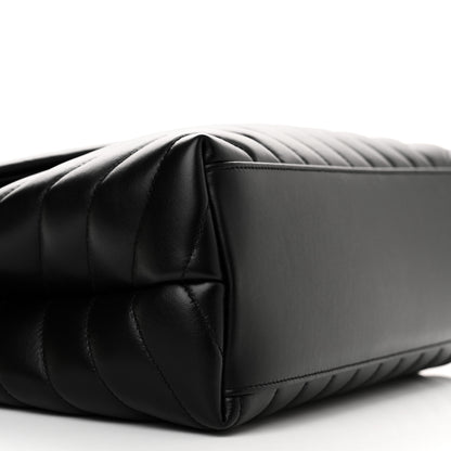 Saint Laurent Calfskin Y Quilted Monogram Monochrome Medium Loulou Chain Satchel Black 8 of 10