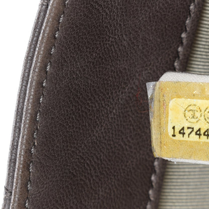 Chanel Washed Lambskin Quilted Chain Around Maxi Flap Taupe 10 of 11