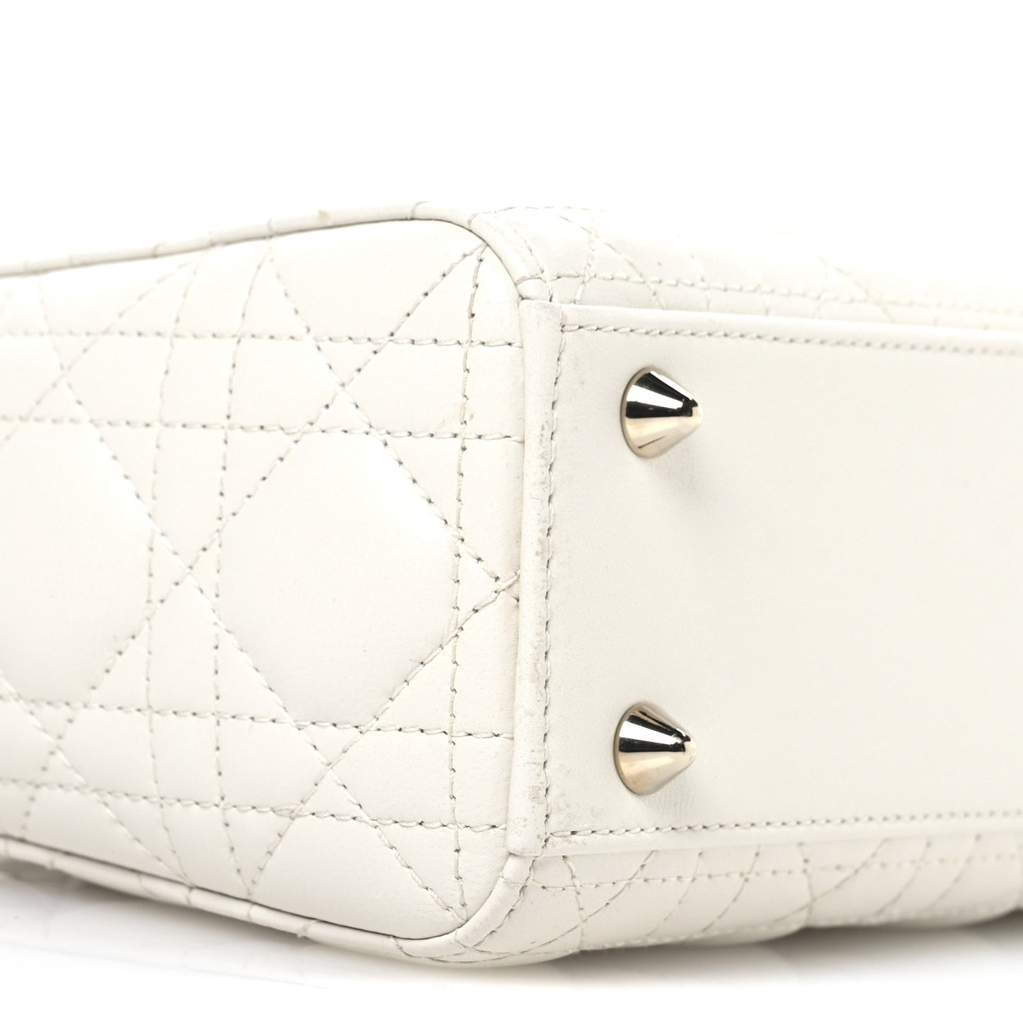 Lambskin Cannage Small My ABCDior Lady Dior White